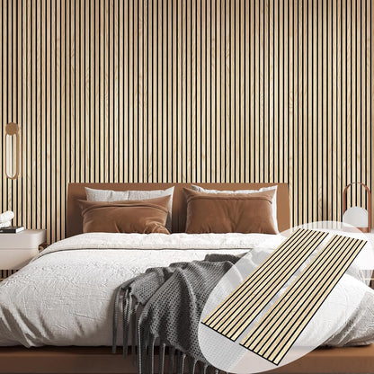 3D-Wandpaneel – Echtholz-Oberfläche, Akustische & Dekorative Wandverkleidung