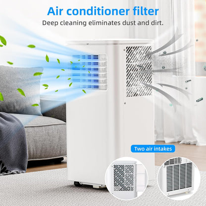 8000 BTU mobile Klimaanlage – 4‑in‑1 für Schlaf-, Wohn- oder Arbeitsräume