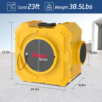 Luftreiniger X800 – Kommerzieller 3‑Stufen Filter, 800 CFM, leise