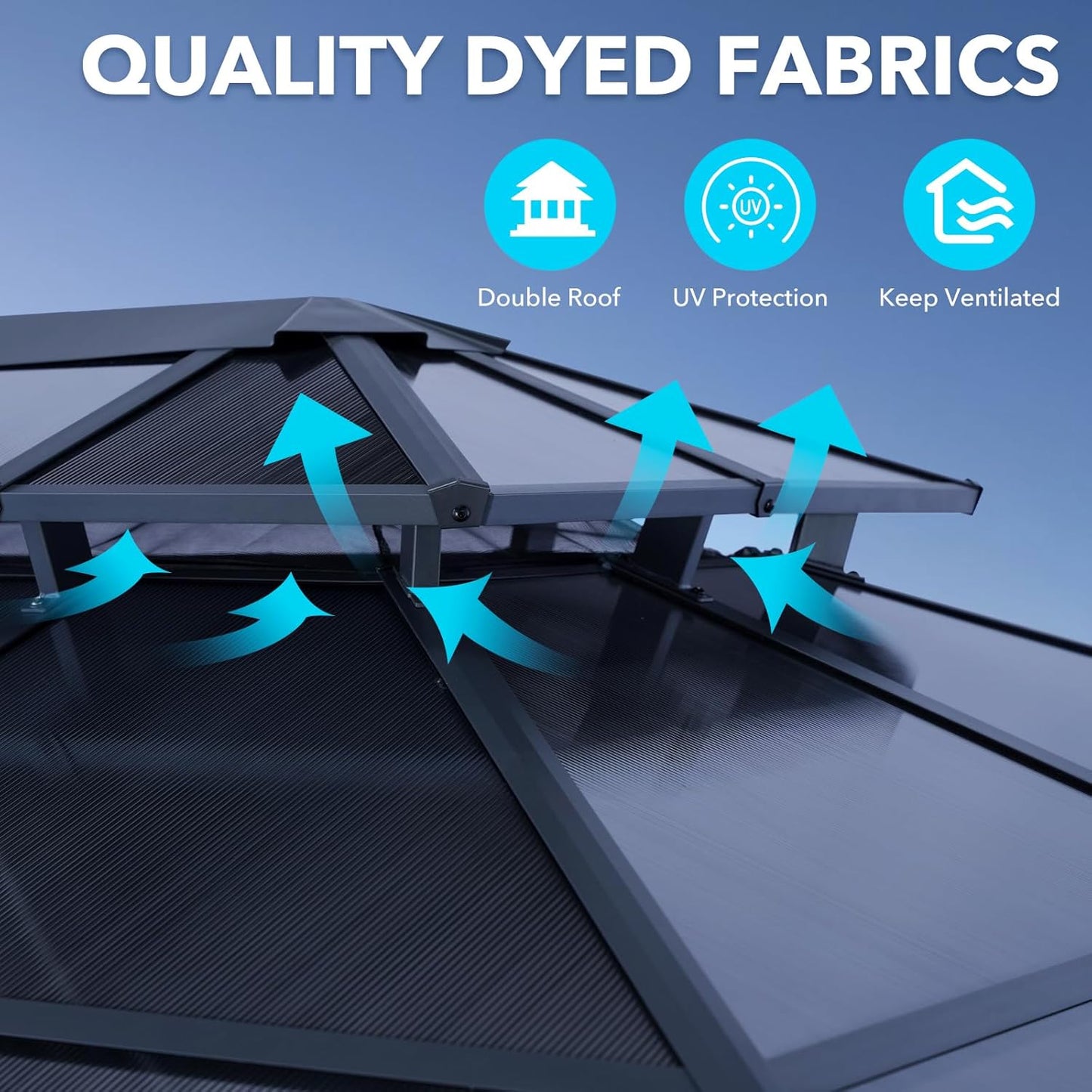 Premium Pavillon 3x3 m – Wetterfestes Doppeldach, Aluminiumrahmen & Vorhänge