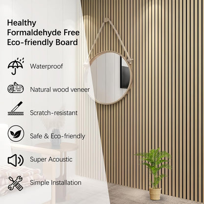 3D-Wandpaneel – Echtholz-Oberfläche, Akustische & Dekorative Wandverkleidung