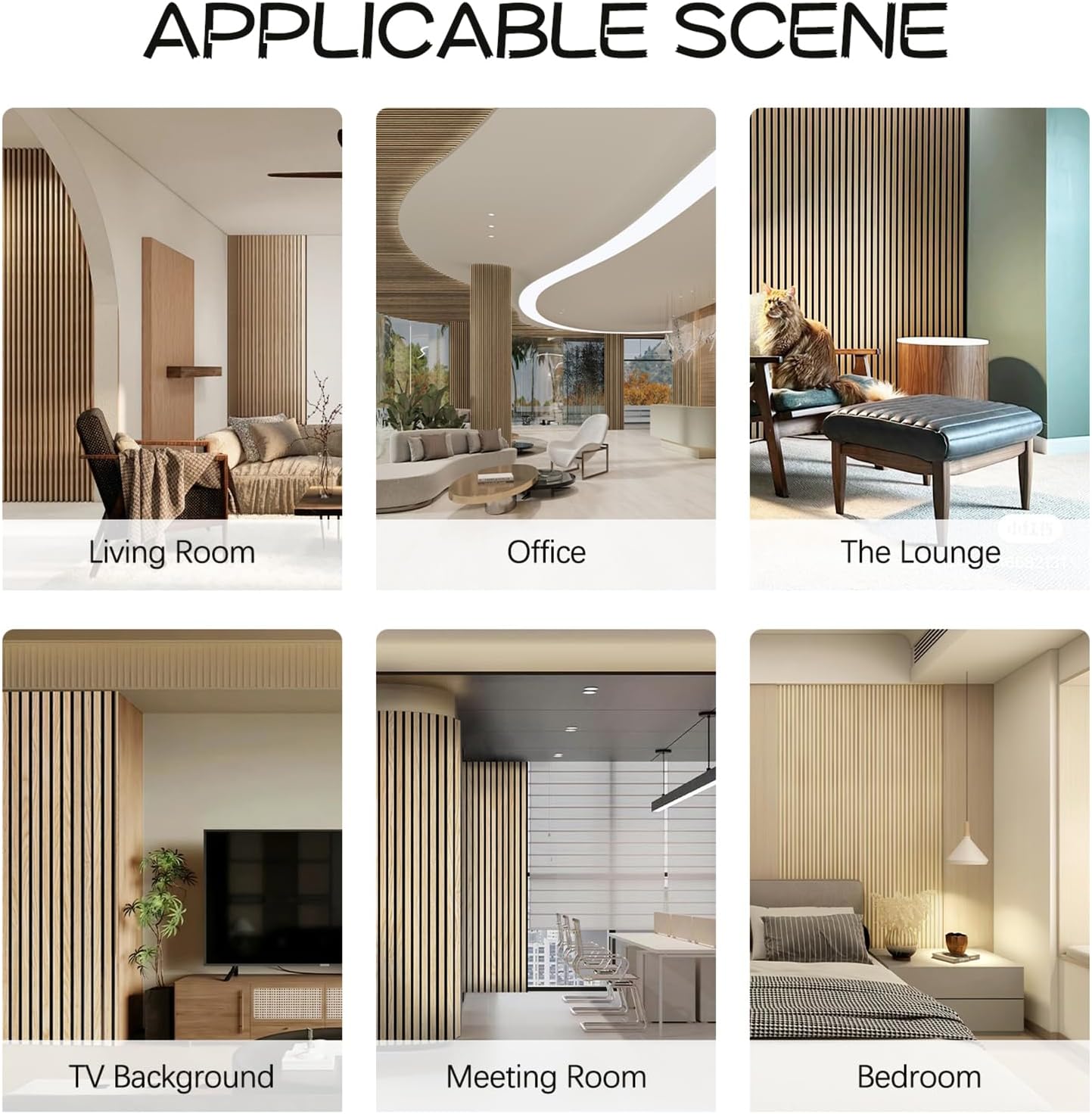 3D-Wandpaneel – Echtholz-Oberfläche, Akustische & Dekorative Wandverkleidung