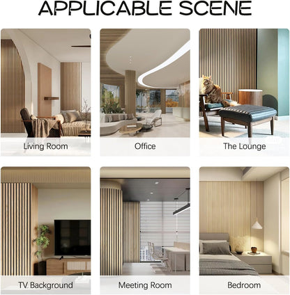 3D-Wandpaneel – Echtholz-Oberfläche, Akustische & Dekorative Wandverkleidung