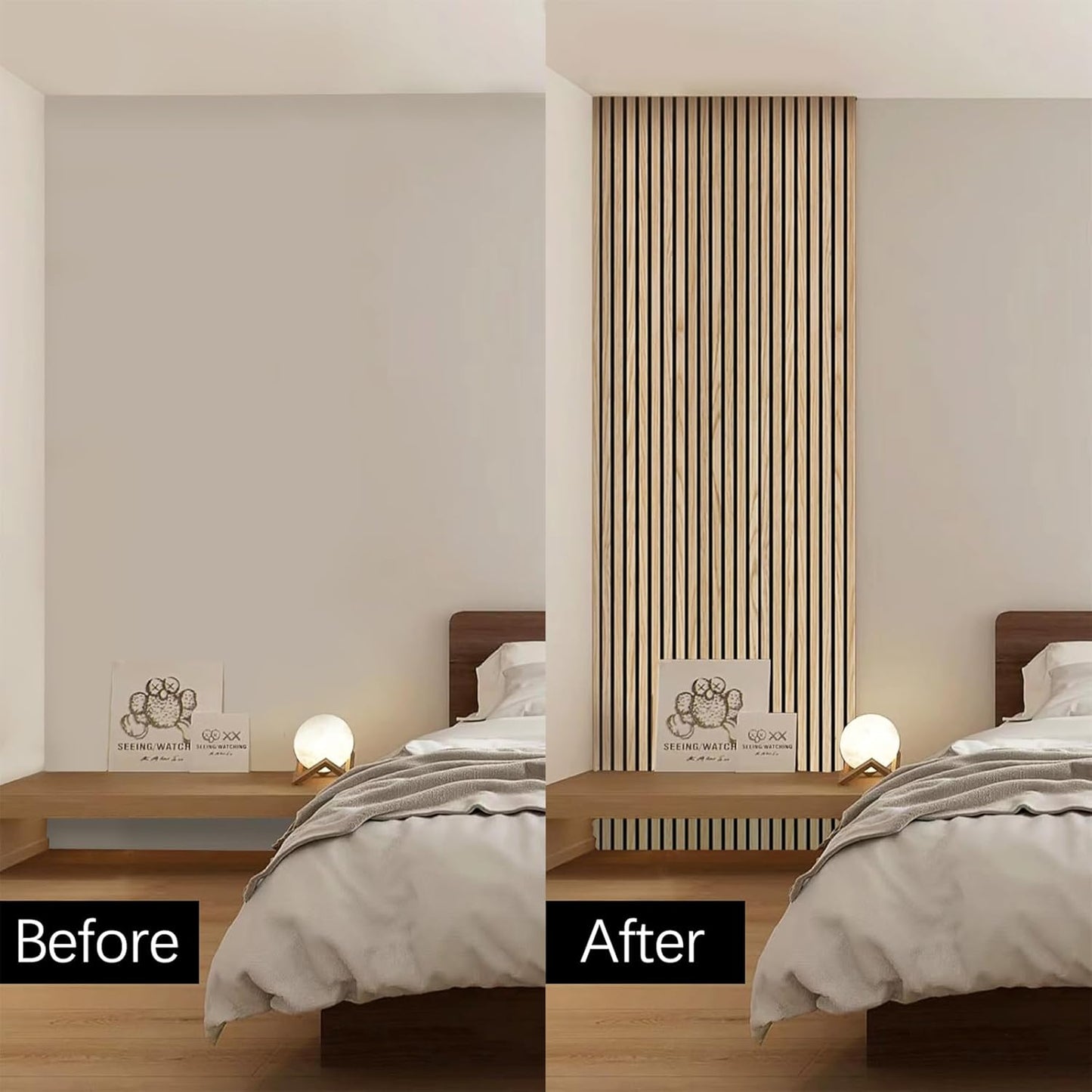 3D-Wandpaneel – Echtholz-Oberfläche, Akustische & Dekorative Wandverkleidung