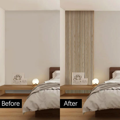 3D-Wandpaneel – Echtholz-Oberfläche, Akustische & Dekorative Wandverkleidung