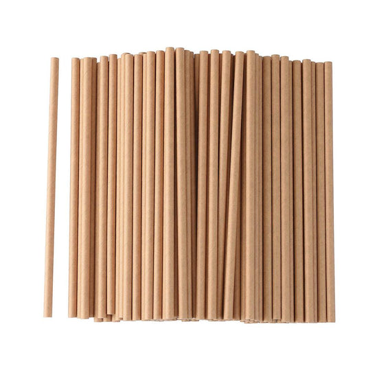 200x Go Bamboo Bio Einweg-Strohhalme aus Bambus, 8mm, Länge 21 cm, Pack á 50 Stück