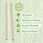 200x Go Bamboo Bio Einweg-Strohhalme aus Bambus, 6mm, Länge 21 cm, Pack á 50 Stück - Blau Bärchen