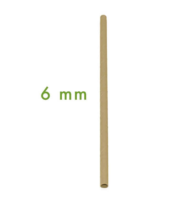 200x Go Bamboo Bio Einweg-Strohhalme aus Bambus, 6mm, Länge 21 cm, Pack á 50 Stück - Blau Bärchen